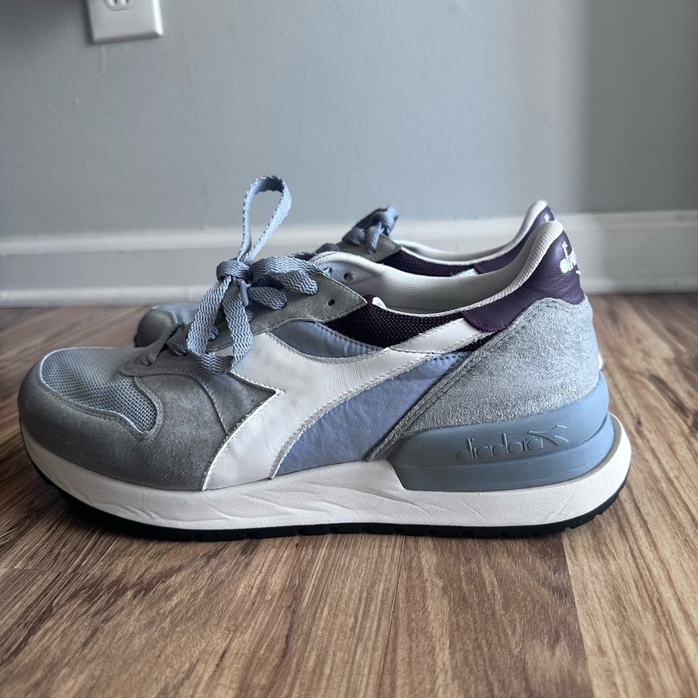 Diadora Heritage Casual Gray whiteAthletic Tennis Sneakers Shoes Men's 9 W 10.5